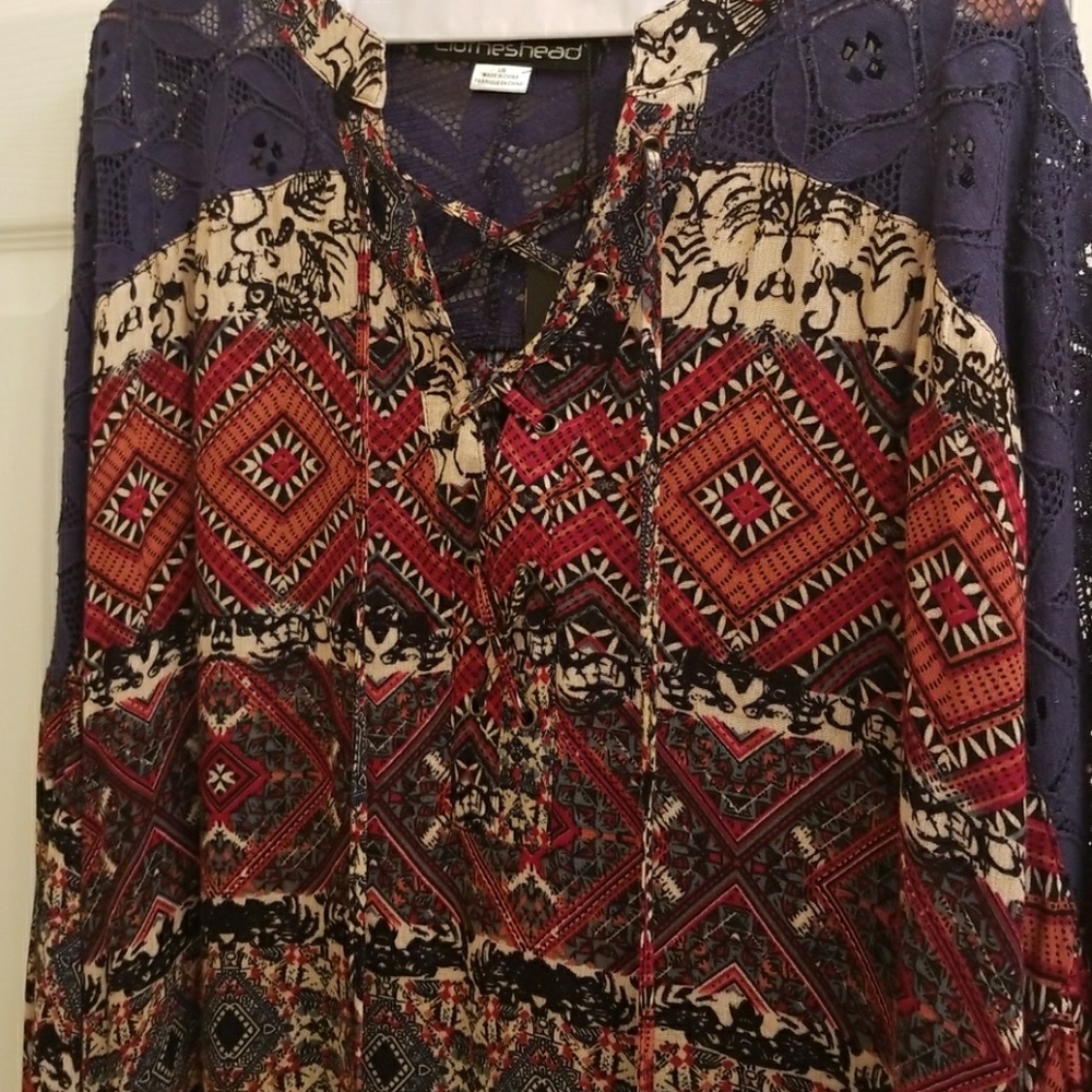 Patterned tunic top
